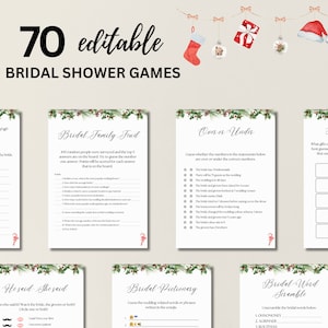Christmas Bridal Shower Games Bundle Tis The Season To Be Married A Merry Little Bridal Shower Winter Bridal Shower Snow In Love Canva, 064