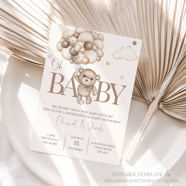 Invitation gender reveal français Etsy France