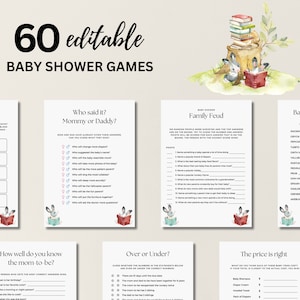 EDITABLE Storybook Baby Shower Games And Signs Bundle New Chapter Baby Shower Game Bundle Book Themed Baby Shower Games Canva, 034