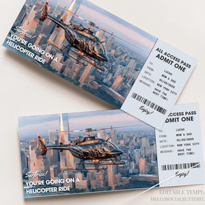 Helicopter Ride Ticket Helicopter Flight Experience Gift Helicopter Tour Coupon Surprise Helicopter Ride Gift Certificate Canva, 115