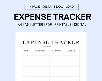 Ultimativer monatlicher Budgetplaner, Budgetvorlage, Budgettabelle, Finanzplaner, Budget Tracker, Expense Tracker, Bill Tracker, A4
