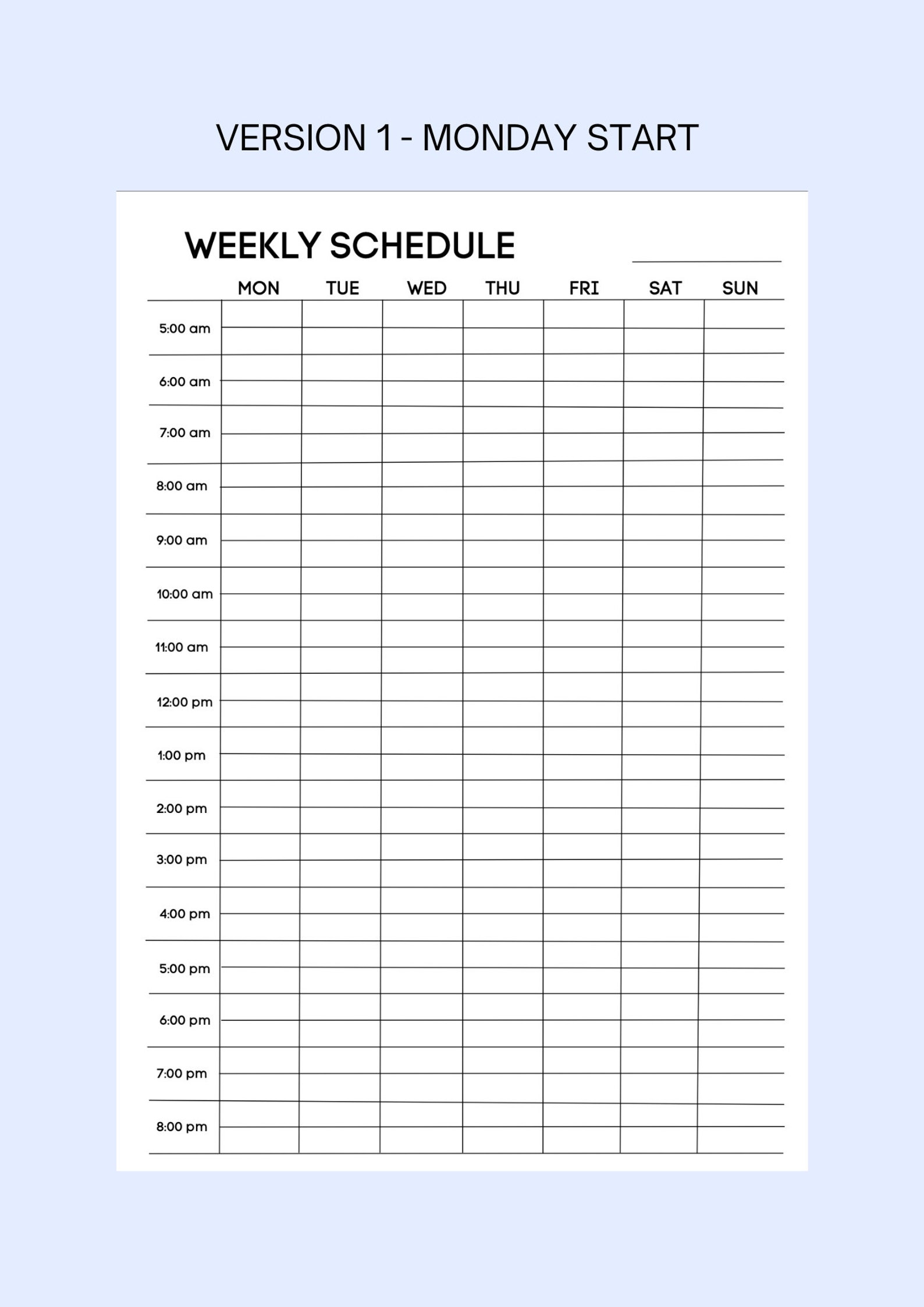 Hour Tracker Rintable Time Tracker Printable, Time Log, Time Blocking Template, Time ...