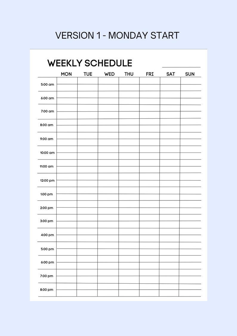 Time Tracker Printable, Time Log, Time Blocking Template, Time ...