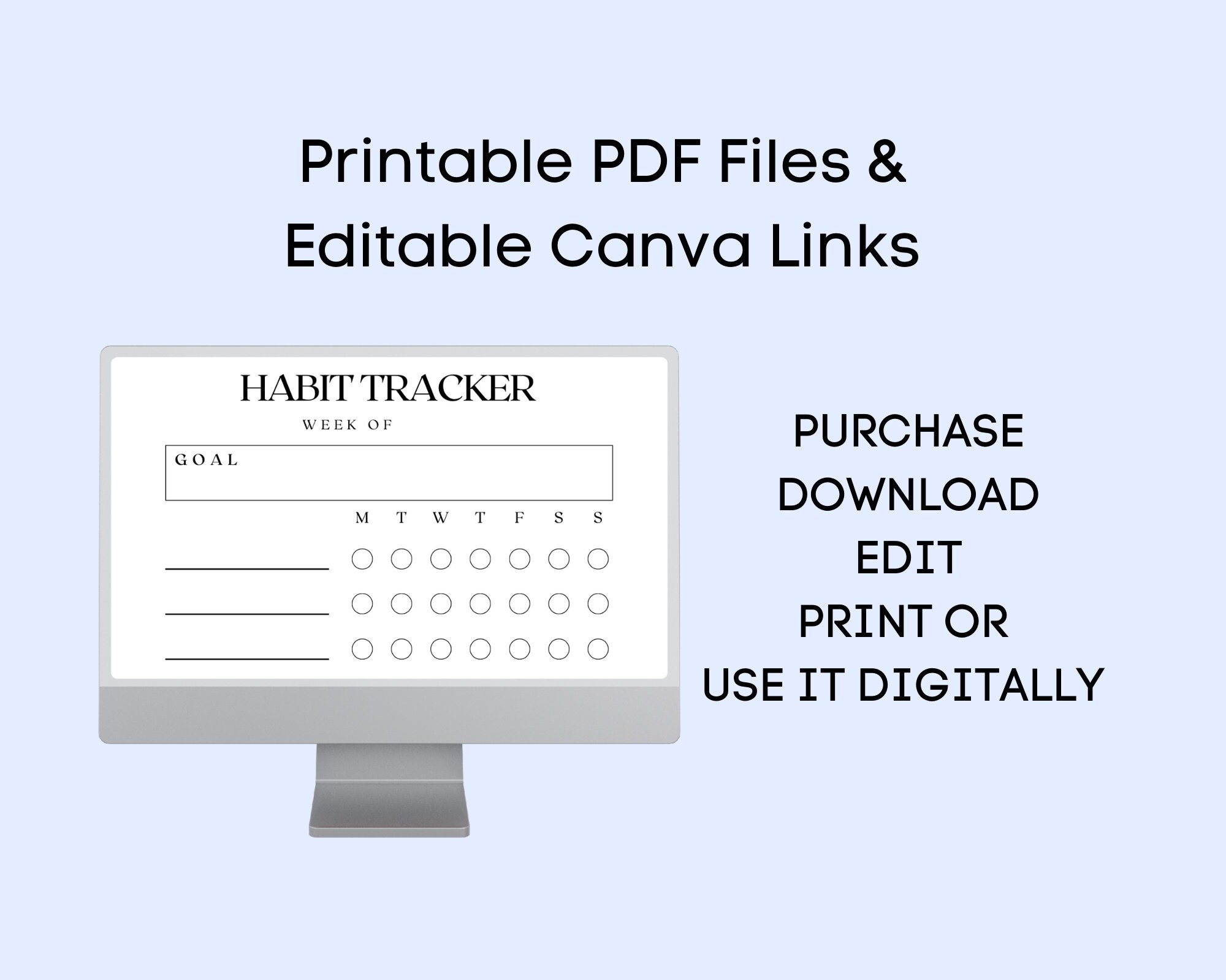 Habit Tracker Spreadsheet | Google Sheets | Daily | Weekly | Monthly ...