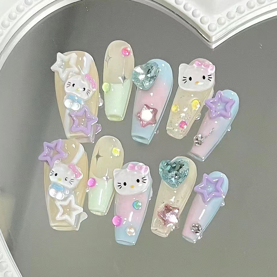 45 Kawaii Nails : Hello Kitty vs Louis Vuitton Kawaii Nails