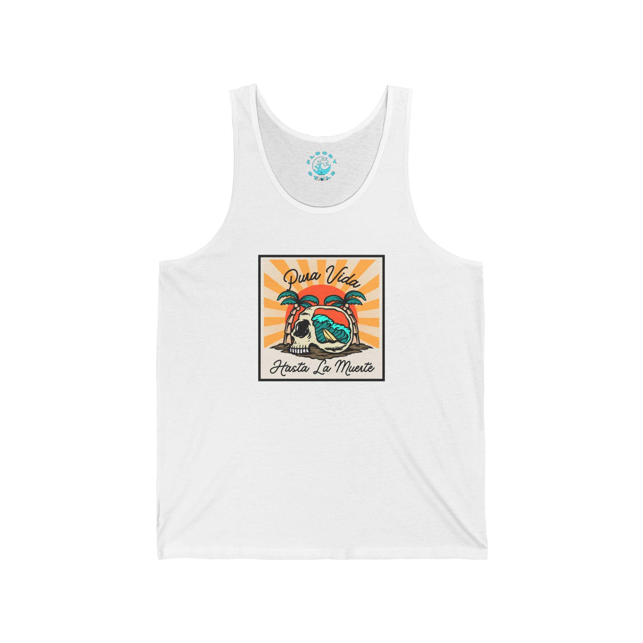 Women's "Resting Beach Face" Sleeveless Tank Top - Racerback, Letter Print, Summer Workout Vest (Blue, XL)