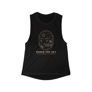Under the Sea, Ocean, Beach, Vacation, Holiday, Women&#39;s Flowy Scoop Muscle Tank