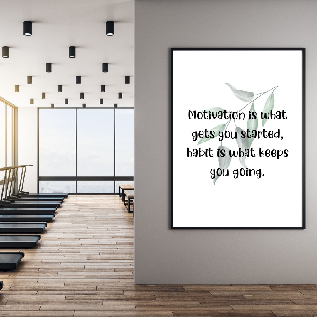 Exercise Wall Art Inspiring Gym Quote Poster About Fitness Etsy Australia