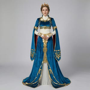 Zelda Princess Cosplay Costume, Breath of the Wild Inspired Dress, Fantasy Game Outfit image 4