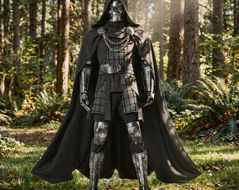 Doctor Doom Cosplay-kostym, skurkrustning, manteldräkt, anpassad storlek