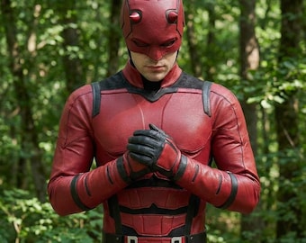 Daredevil-cosplaykostuum volledige set, bodysuit met nauwkeurige schermweergave, helm, accessoires