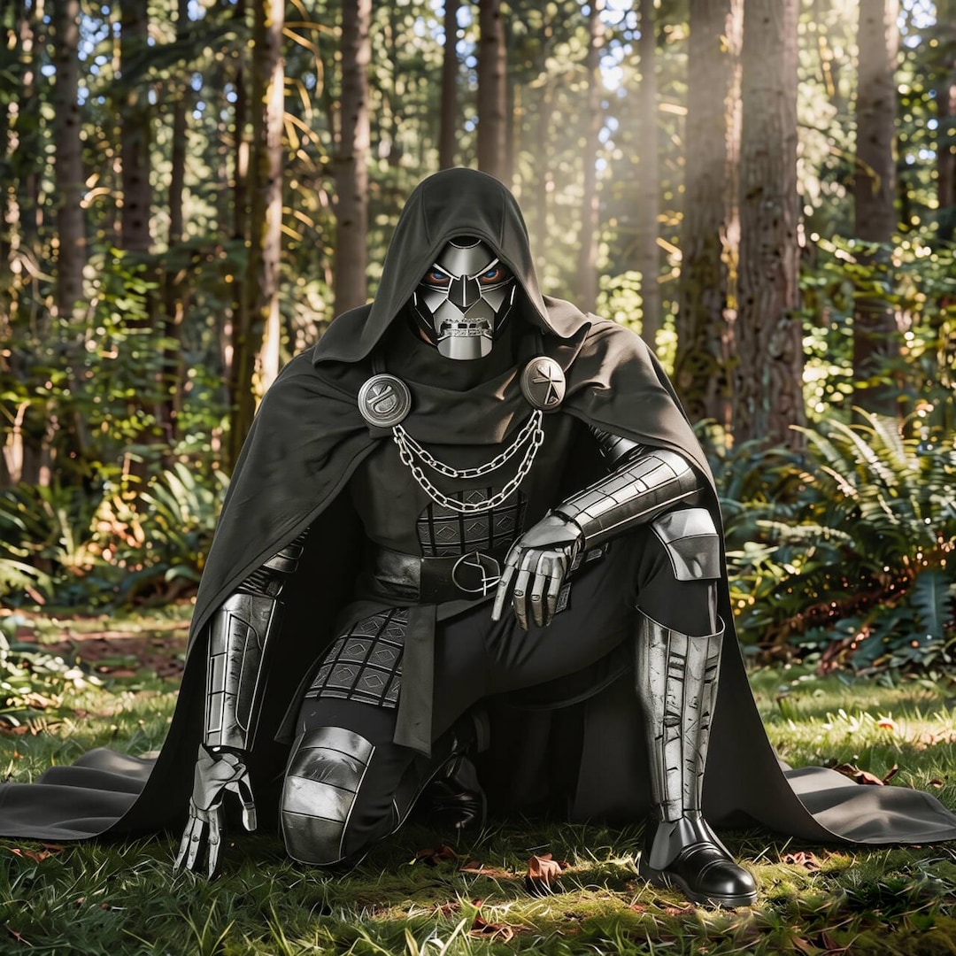 Doctor Doom Cosplay Costume, Villain Armor Cloak Suit Custom Size ...