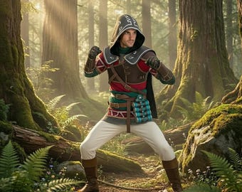 Zelda Link Tears Kingdom-cosplaykostuum, Hylian Hero-outfit