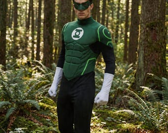 Green Lantern Corps Series Cosplay, Tactical Superhero Apparel, Mask Power Ring Set