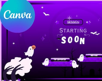 Straszny, słodki duch animowany pakiet nakładek strumieniowych