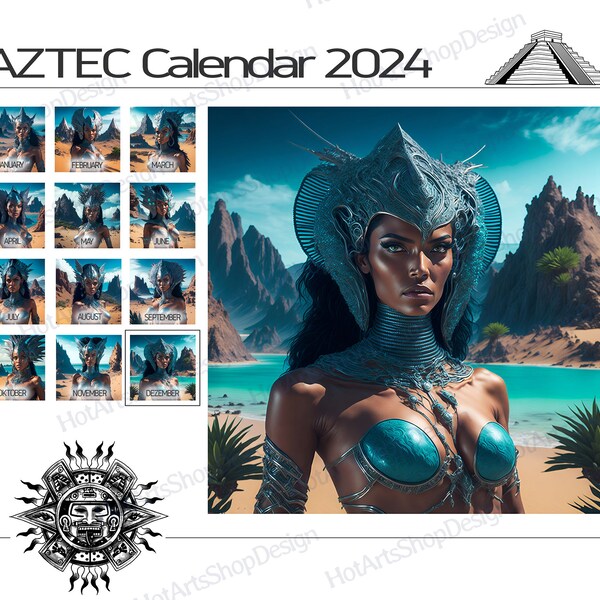 2024 Aztec Calendar Etsy