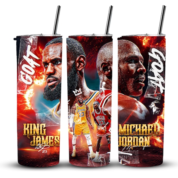 Lebron James vs Jordan23 Tumbler Wrap / Goat Limited Edition tumbler, 20oz Tumbler, DIGITAL DOWNLOAD ONLY