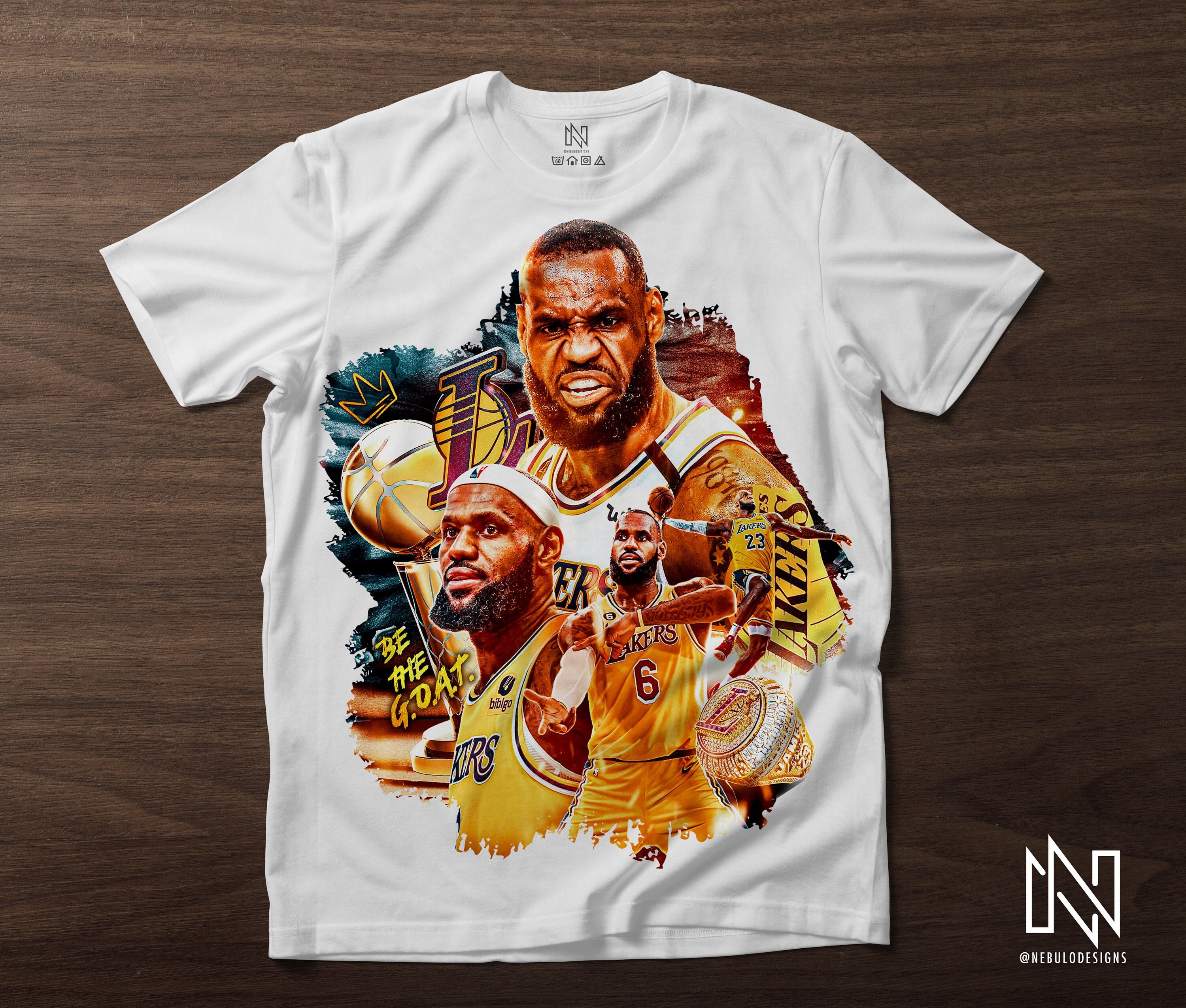 Park Ave La Lakers LeBron James #23 F/B Design T-Shirt Size: Large