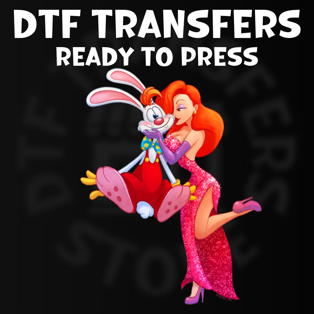 Roger and Jessica Rabbit DTF Transfer Ready to Press Heat - Etsy