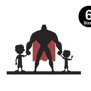 Dad Our Superhero , Funny Cartoon Dad Embroidery, Hot Movie Father's Day Design, Super Dad Hero Embroidery, Instant Download