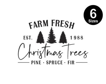 Bauernhof Frische Weihnachtsbäume Stickdatei