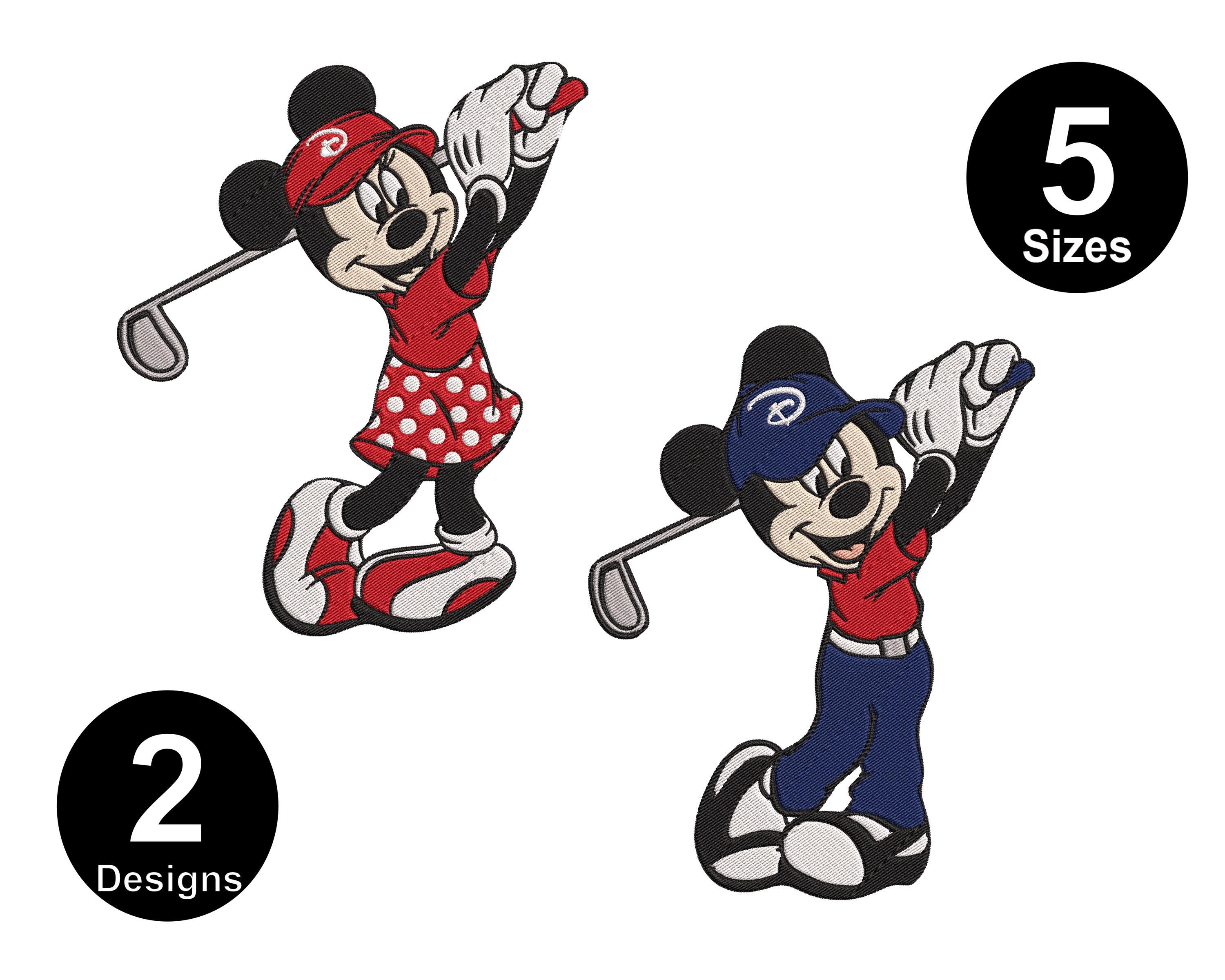 ミッキー　Mickey’s Golfing Day 鉛筆画 Mickey Mouse Playing Golf Coloring Page