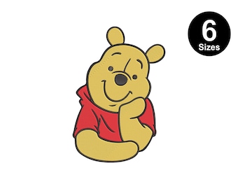 Winnie the Pooh Embroidery Design: 6 Sizes (Digital File)