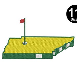 Tennessee Master golf Machine Embroidery Design. 11 rozmiarów. Sportowy haft, natychmiastowe pobranie