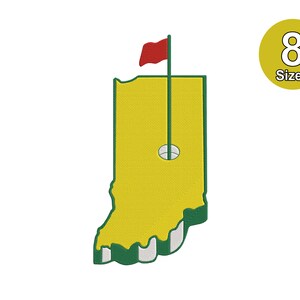 Indiana Golf Machine Haft Projekt. 8 Rozmiarów. Sport Haft Projekt
