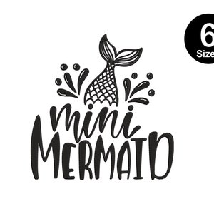 Baby Mermaid embroidery designs - Princess embroidery design machine embroidery pattern - Girl embroidery file download