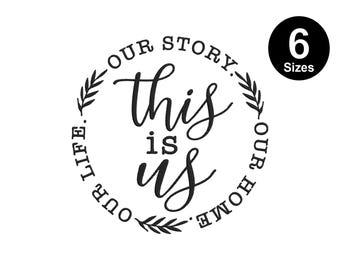 This Is Us Embroidery Design: Wreath, Family Home Decor (6 Sizes) (Digital Download)