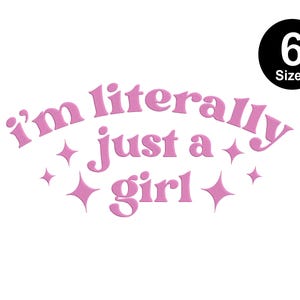 Y2K Girl Embroidery Design: Trendy Bow File (Instant Download)