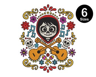 Un Poco Loco, Coco Embroidery Design, Digital Download, 6 sizes