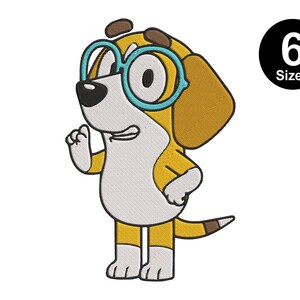 Bluey Honey Character embroidery design, Bluey machine embroidery file, 6 Sizes, Instant Download