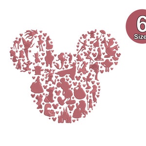 Mickey Mouse Mickey head Embroidery - Mickey Ear Embroidery Machine Designs Instant Digital Download Pes File