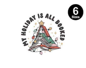 My Holidays Are All Booked Embroidery Design: Christmas Books (Digital Download)