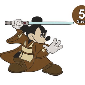 Mickey Mouse With Sword Embroidery Design, Instant Download, 5 Sizes