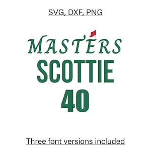 Paquete de fuentes Masters Fonts, fuentes de torneo de golf (TFF, SVG, PNG, archivos de circuito, descarga instantánea)