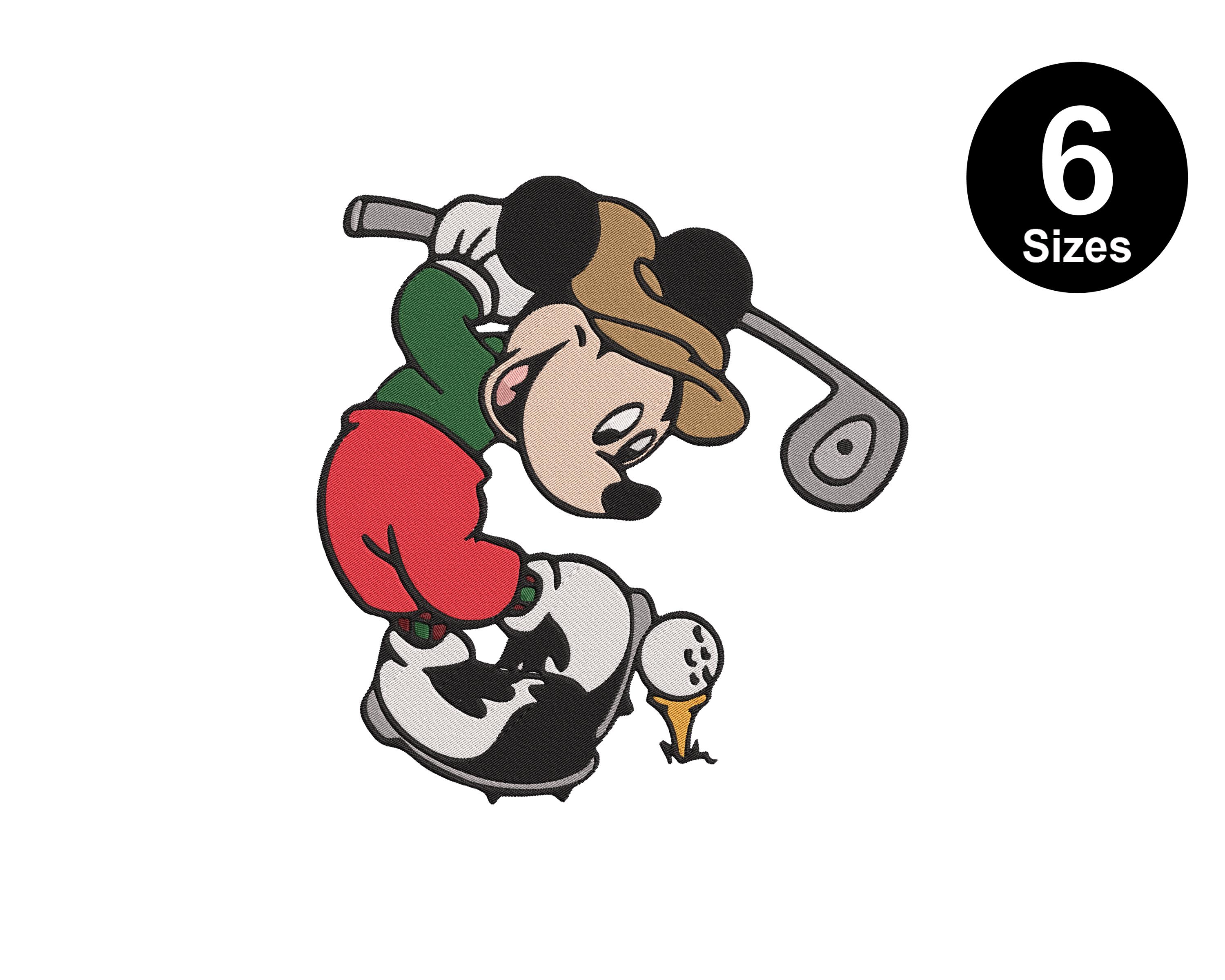 Golf Tournament Mickey Mouse Embroidery Design, Instant Download