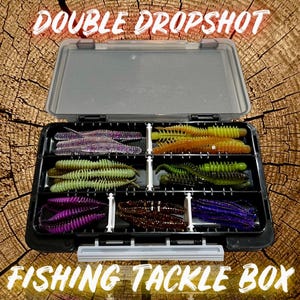 Dropshot Lure Fishing Tackle Box: Double Sided Lure Kit