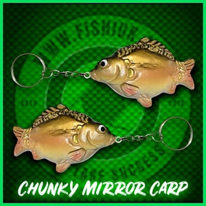 Spiegelkarpfen Schlüsselanhänger. Karpfenangeln Schlüsselanhänger. Angeln Gift.Karpfen Schlüsselanhänger. Angler Geschenk - Neue Farbe (KOSTENLOS UK POSTAGE)