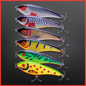 Esca Musky Jerkbait-Slow Sinking-Slider da 90 mm/105 mm, esca Crankbait Jerkbait dal suono forte.