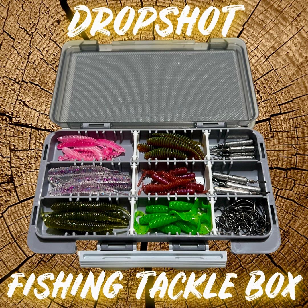 dropshot tackle box Fladen Assortment Silicone Bait Set with 45pcs hooked finesse plastic to stay pinned through light bites and long fights Westin Zander Box - Dropshot