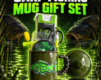 Carp Fishing Gift Set in Mug – Tackle, Hooks, PVA & Accessories