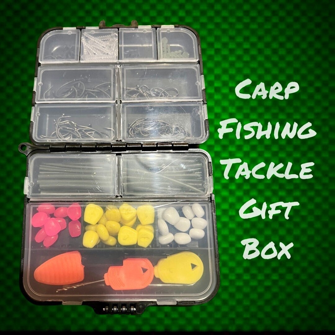 Carp Fishing Gift Box. Carp Fishing Tackle Gift Set. Fishing Gift for Him  or Her. Over 220 Pieces. 