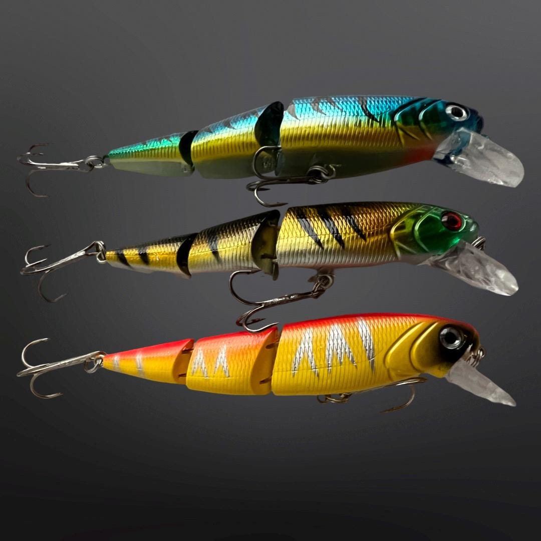 Joblot 4 Piccole Esche Da Pesca – Multicolore Random Per Persico, Trota, Cavedano, Carpa (5g L'una)