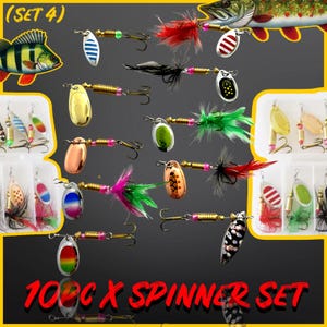Fishing Spinner Set. Fishing Spinner Lure Set. perch Fishing. Pike Fishing.Chub and Trout fishing. anglers gift. Fishing gift. Lure Angler!