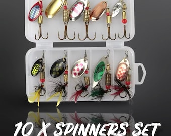Lot De 5 Leurres Rapala – Husky Jerk, Shad Rap, Skitter Pop, Pêche Carnassier