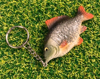 Common Carp keyring.Silver Common Carp. Carp Fishing Keyring!