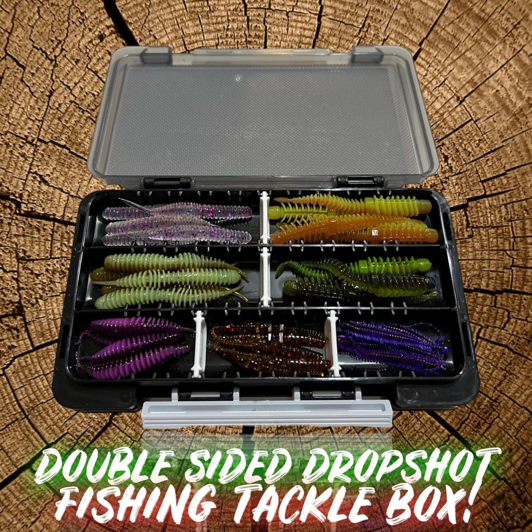 dropshot tackle box Fladen Assortment Silicone Bait Set with 45pcs hooked finesse plastic to stay pinned through light bites and long fights Westin Zander Box - Dropshot